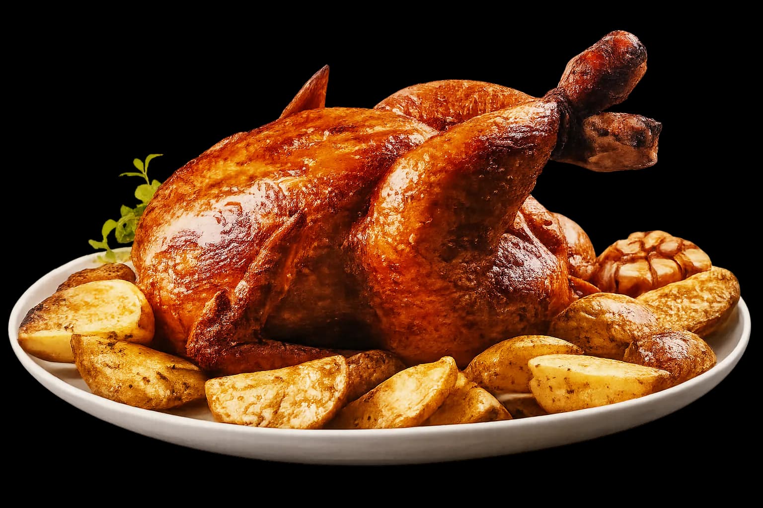 Poulet fermier Label Rouge entier rôti doré