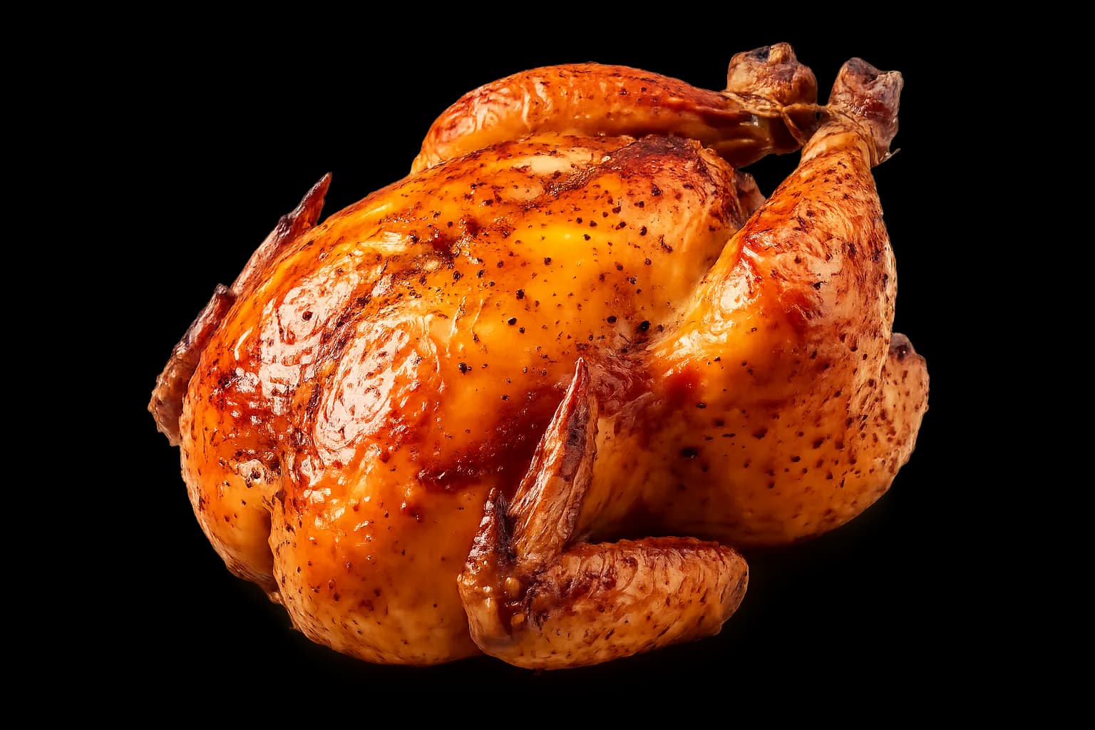 Poulet standard entier rôti à la broche